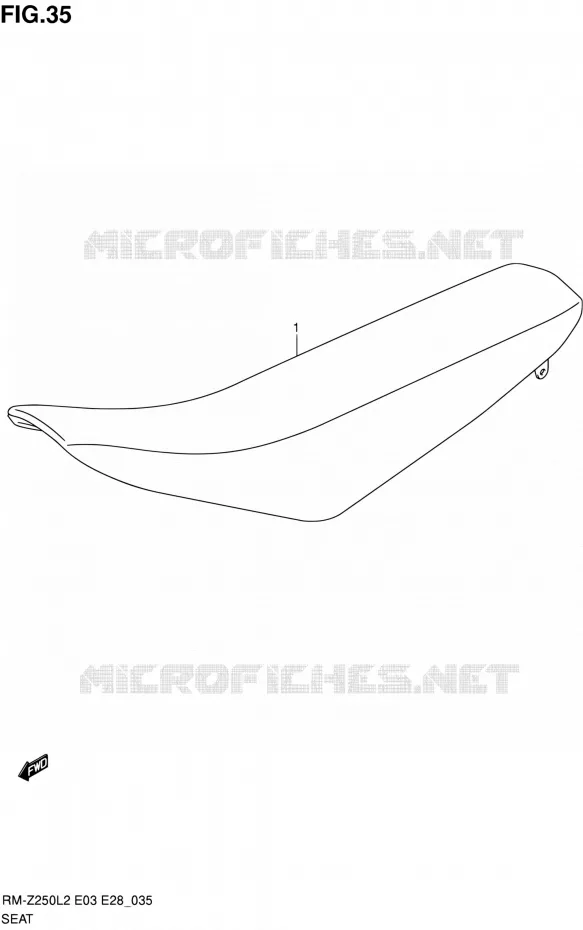 SELLE Suzuki MOTO 250 RM-Z 2012  RM-Z250 L2 (E03,E28,E33)