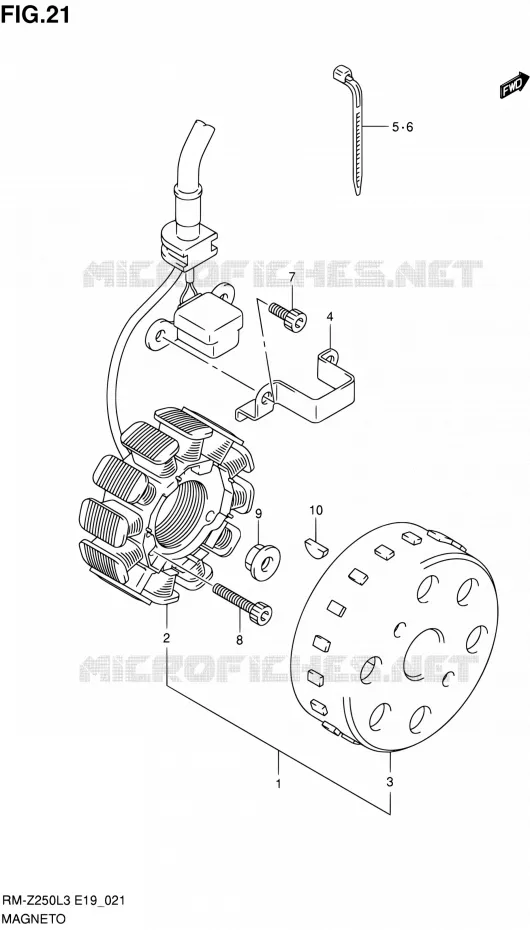 ALLUMAGE ROTOR - STATOR Suzuki MOTO 250 RM-Z 2012  RM-Z250 L3 (E19)
