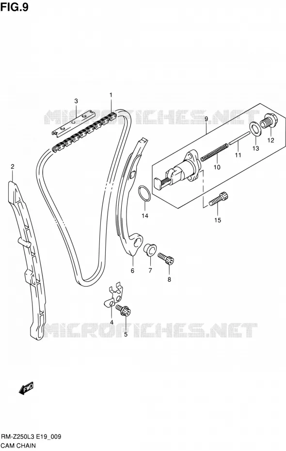 DISTRIBUTION Suzuki MOTO 250 RM-Z 2013  RM-Z250 L3 (E19)