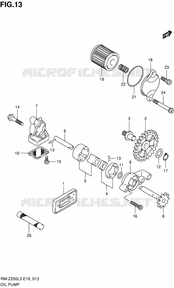 POMPE A HUILE Suzuki MOTO 250 RM-Z 2013  RM-Z250 L3 (E19)