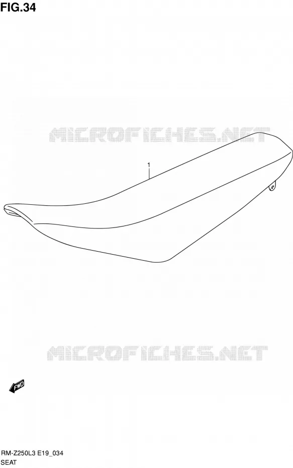 SELLE Suzuki MOTO 250 RM-Z 2013  RM-Z250 L3 (E19)
