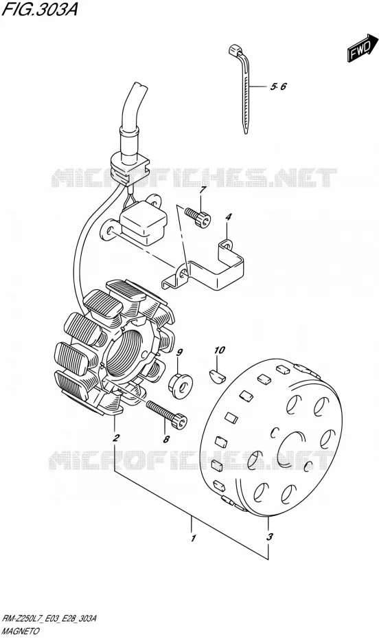 ALLUMAGE ROTOR - STATOR Suzuki MOTO 250 RM-Z 2017  RM-Z250 L7 (E03,E28)