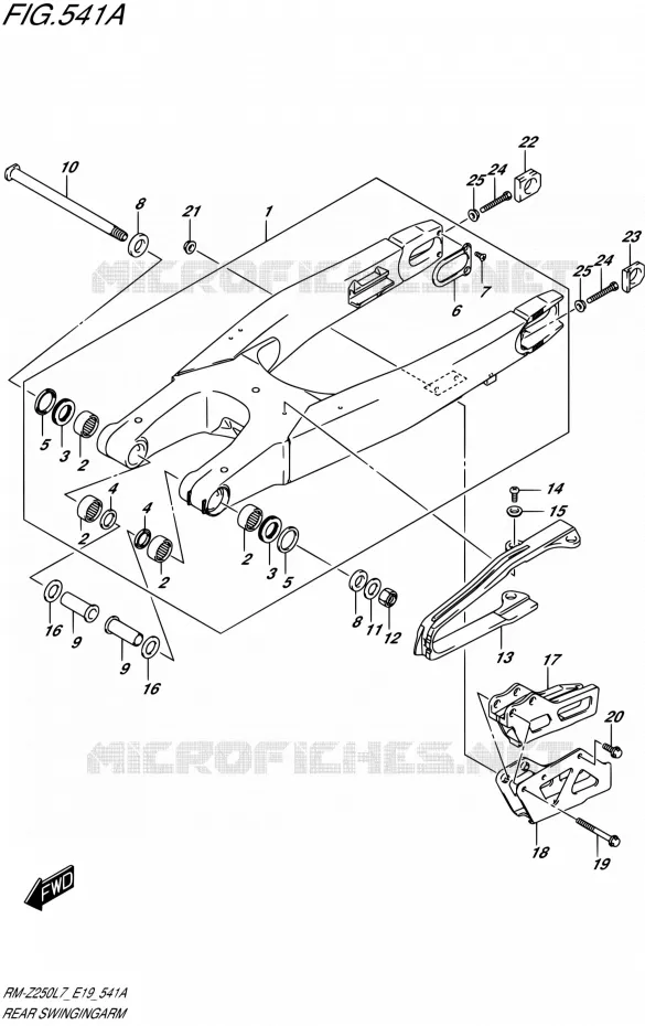 BRAS OSCILLANT ARRIERE Suzuki MOTO 250 RM-Z 2017  RM-Z250 L7 (E19)
