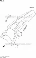 GARDE BOUE ARRIERE pour Suzuki RM-Z 450 2012