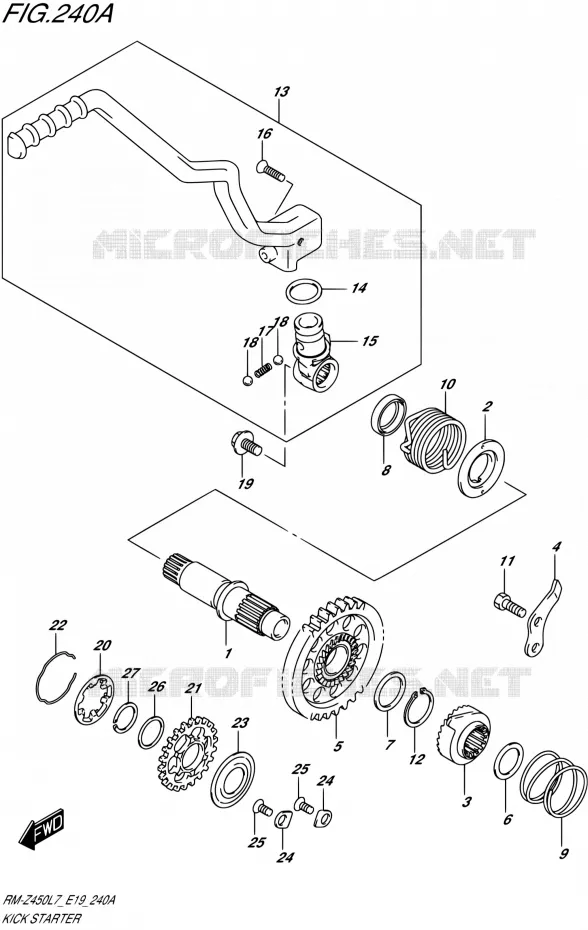 KICK Suzuki MOTO 450 RM-Z 2017  RM-Z450 L7 (E19)