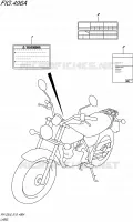 ETIQUETTE (RV125L6 E02) pour Suzuki VAN-VAN 125 2016