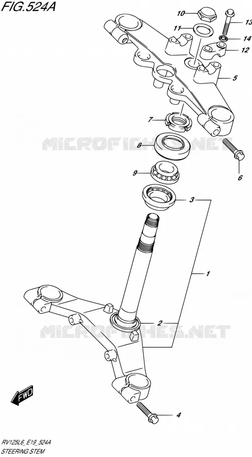 COLONNE DE DIRECTION Suzuki MOTO 125 VAN-VAN 2016  RV125 L6 (E02)