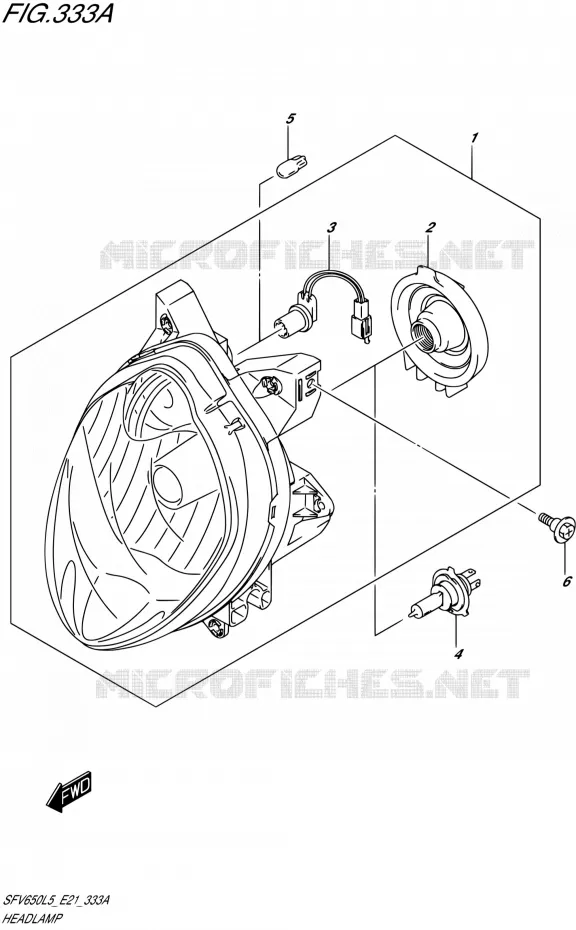 PHARE Suzuki MOTO 650 GLADIUS 2015  SFV650A L5 (E21)