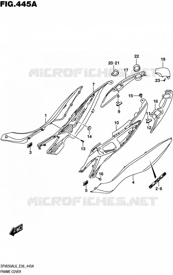 CARENAGES ARRIERE Suzuki MOTO 650 GLADIUS 2016  SFV650A L6 (E38)
