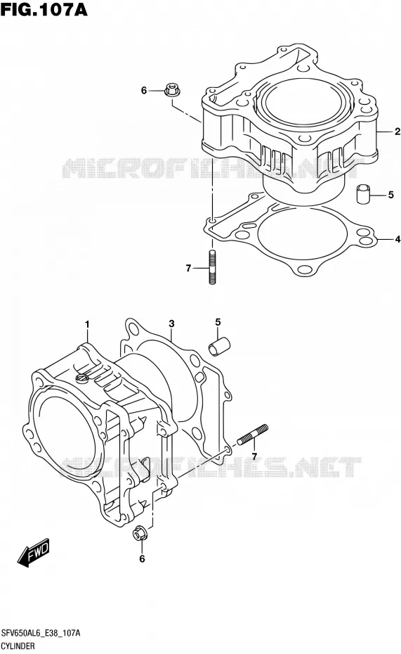 CYLINDRE Suzuki MOTO 650 GLADIUS 2016  SFV650A L6 (E38)