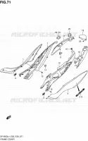 CARENAGES ARRIERE (SFV650AL4 E28) pour Suzuki GLADIUS 650 2014