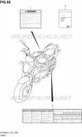 ETIQUETTE (SFV650UL4 E21) pour Suzuki GLADIUS 650 2014