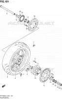 ROUE ARRIERE (SFV650AL4 E21) pour Suzuki GLADIUS 650 2014