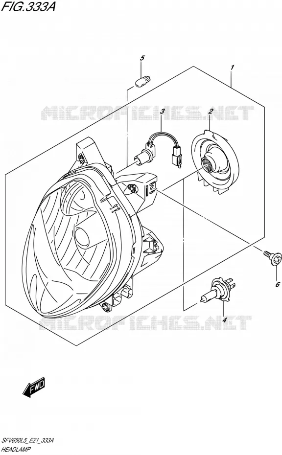 PHARE Suzuki MOTO 650 GLADIUS 2015  SFV650U L5 (E21)