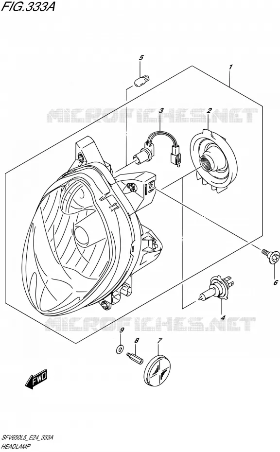 PHARE Suzuki MOTO 650 GLADIUS 2015  SFV650U L5 (E24)