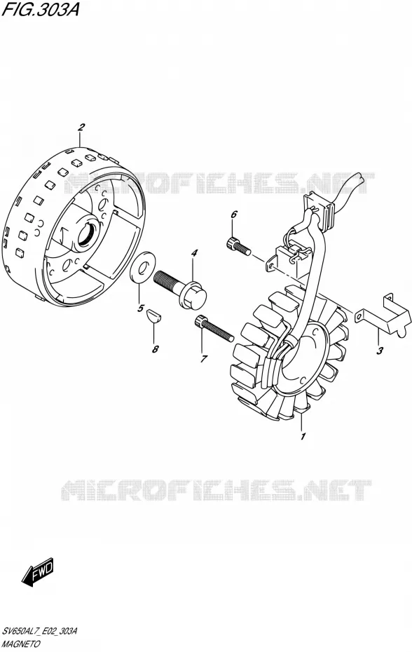 ALLUMAGE ROTOR - STATOR Suzuki MOTO 650 SV 2017  SV650A L7 (E02)