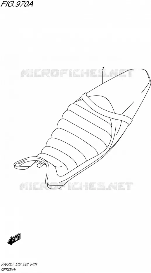 OPTIONS (SEAT) Suzuki MOTO 650 SV 2017  SV650A L7 (E03,E28,E33)