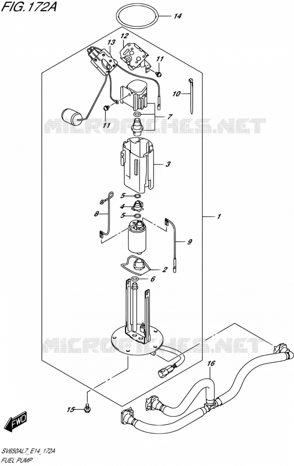 POMPE A ESSENCE Suzuki MOTO 650 SV 2017  SV650A L7 (E14)