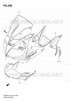 CARENAGES   ETIQUETTES (MODEL L0) pour Suzuki SV-S 650 2010