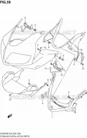 SUPPORTS / FIXATIONS CARENAGES (SV650S/SA) pour Suzuki SV-S 650 2010