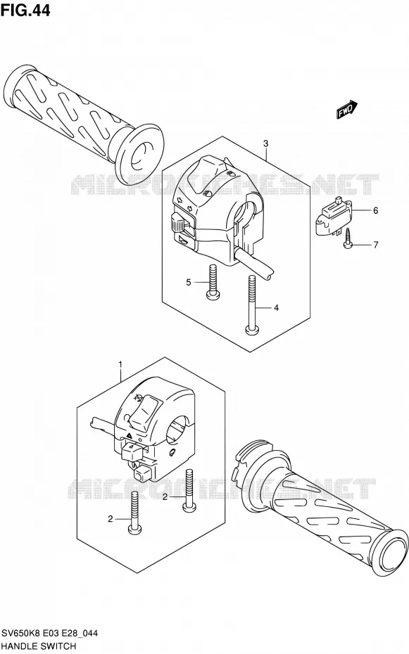 COMMODOS (SV650SK8/SK9/SAK8/SAK9) Suzuki MOTO 650 SV-S 2010  SV650SA L0 (E03,E28,E33)