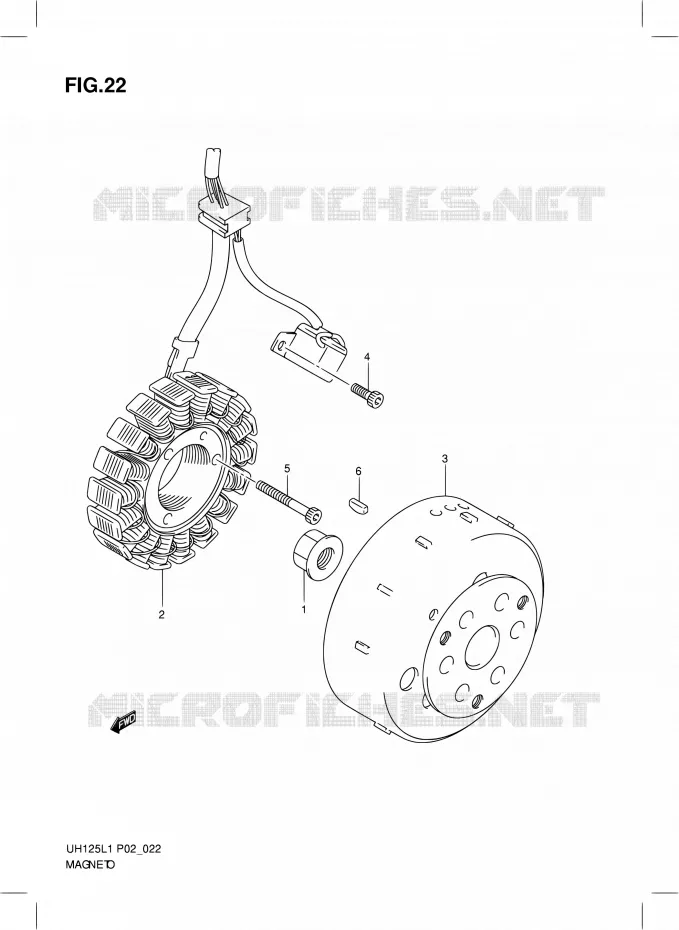 ALLUMAGE ROTOR - STATOR Suzuki SCOOTER 125 BURGMAN 2012  UH125G L1 (P19)