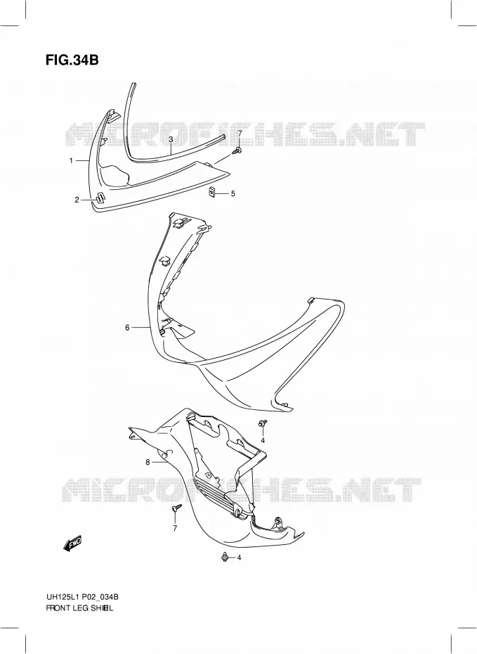 CARENAGES AVANT (MODEL RACING P19) Suzuki SCOOTER 125 BURGMAN 2011  UH125G L1 (P19)
