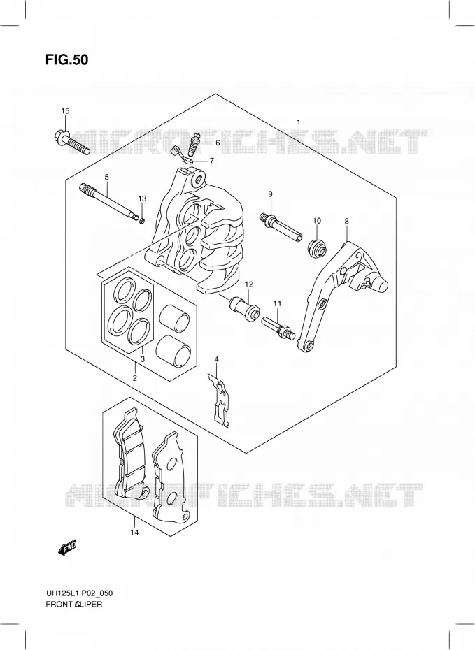 ETRIER DE FREIN AVANT Suzuki SCOOTER 125 BURGMAN 2011  UH125G L1 (P19)