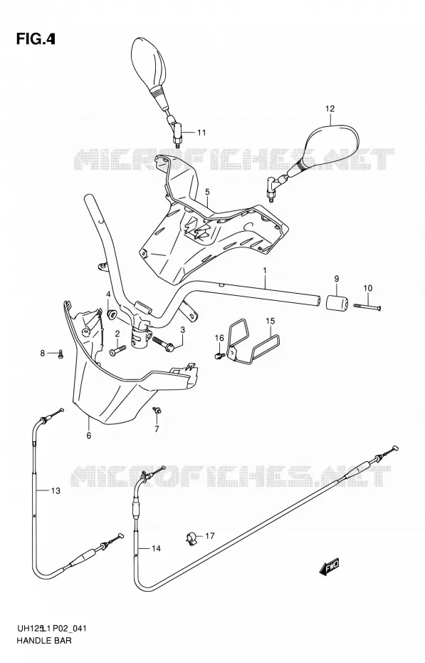 GUIDON Suzuki SCOOTER 125 BURGMAN 2012  UH125G L1 (P19)