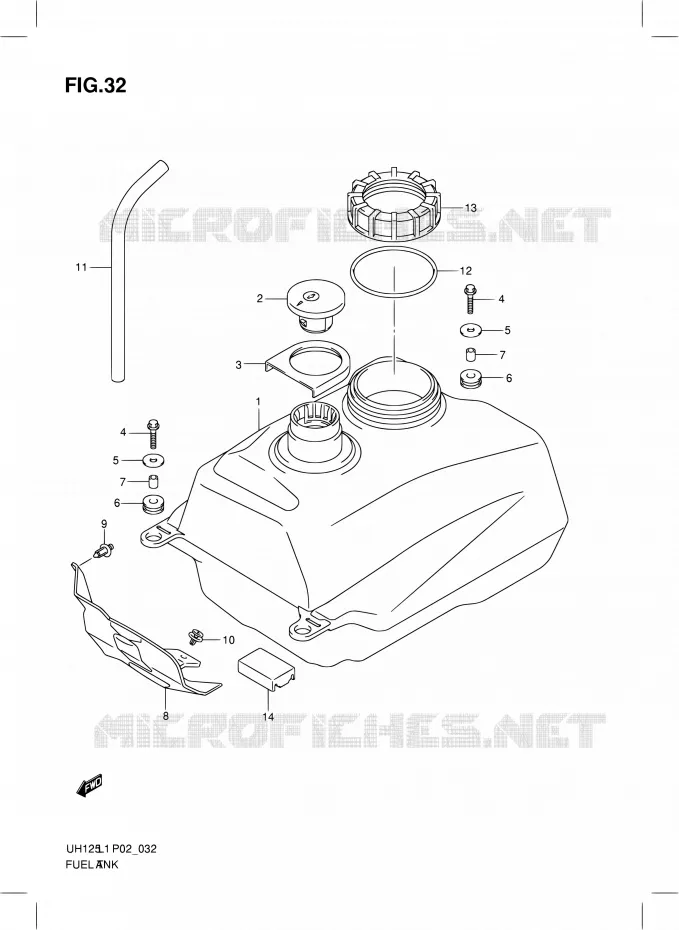 RESERVOIR D'ESSENCE Suzuki SCOOTER 125 BURGMAN 2012  UH125G L1 (P19)