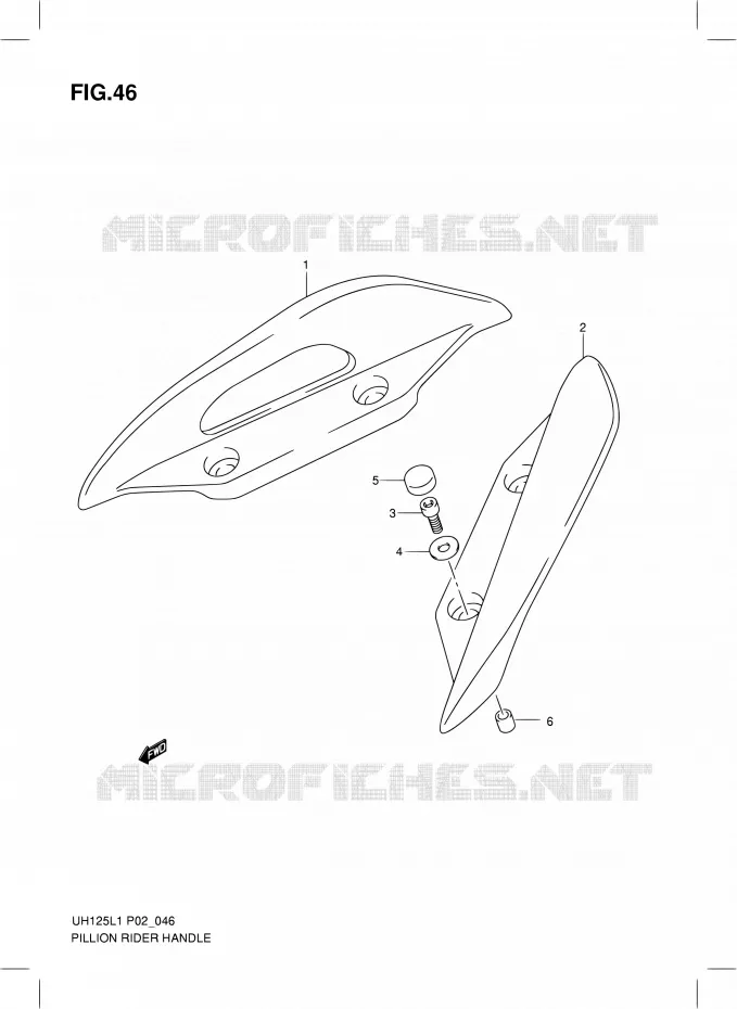 SUPPORT DOSSERET Suzuki SCOOTER 125 BURGMAN 2012  UH125G L1 (P19)