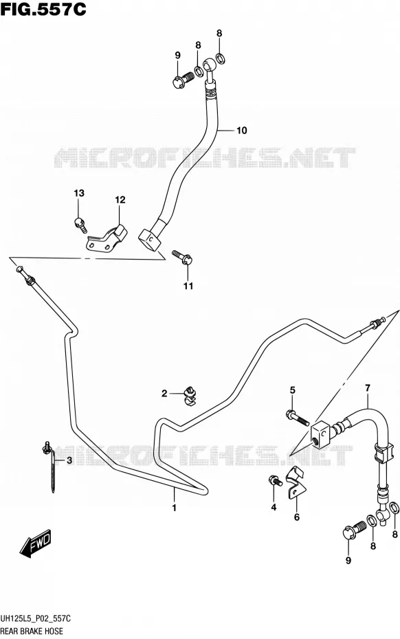 DURITE DE FREIN ARRIERE (UH125L5 P19) Suzuki SCOOTER 125 BURGMAN 2015  UH125 L5 (P19)