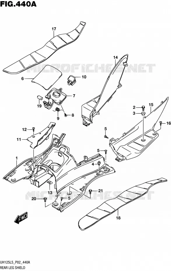 MARCHE PIEDS Suzuki SCOOTER 125 BURGMAN 2015  UH125 L5 (P19)