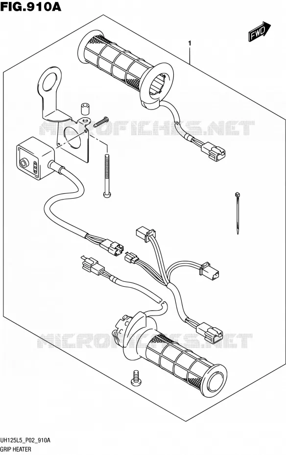 POIGNEES CHAUFFANTES (OPTIONAL) Suzuki SCOOTER 125 BURGMAN 2015  UH125 L5 (P19)