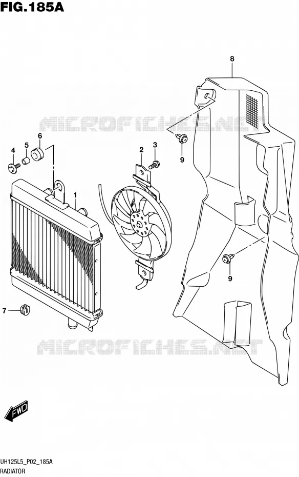 RADIATEUR Suzuki SCOOTER 125 BURGMAN 2015  UH125 L5 (P19)