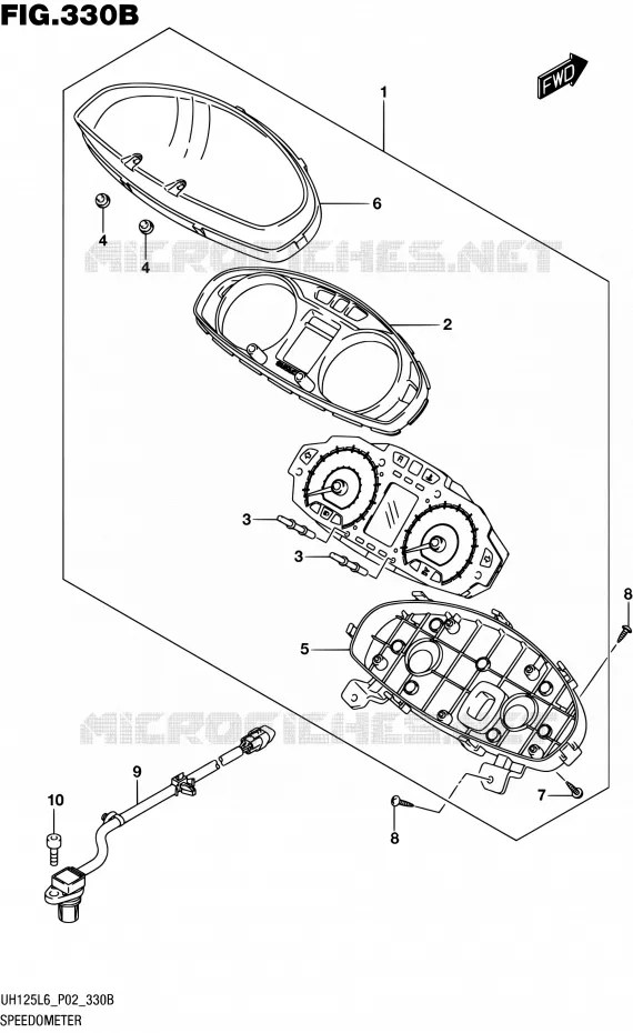 COMPTEUR (UH125L6 P04) Suzuki SCOOTER 125 BURGMAN 2016  UH125 L6 (P02)