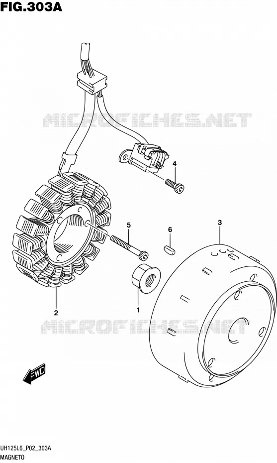 ALLUMAGE ROTOR - STATOR Suzuki SCOOTER 125 BURGMAN 2016  UH125 L6 (P19)