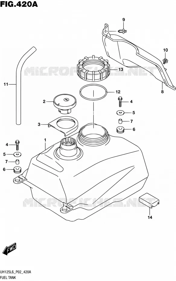 RESERVOIR D'ESSENCE Suzuki SCOOTER 125 BURGMAN 2016  UH125 L6 (P19)