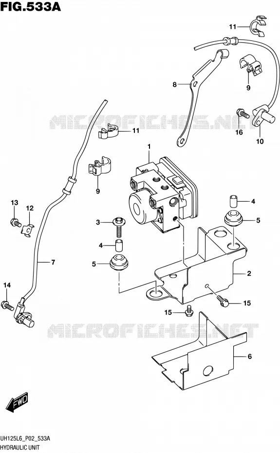 SYSTÈME ABS (UH125AL6 P04) Suzuki SCOOTER 125 BURGMAN 2016  UH125 L6 (P19)