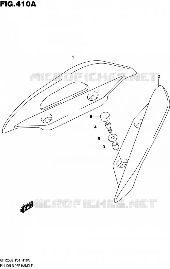 SUPPORT DOSSERET Suzuki SCOOTER 125 BURGMAN 2016  UH125 L6 (P51)