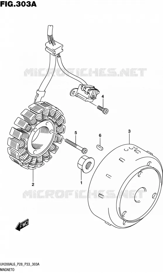 ALLUMAGE ROTOR - STATOR Suzuki SCOOTER 200 BURGMAN 2016  UH200A L6 (P28,P33)