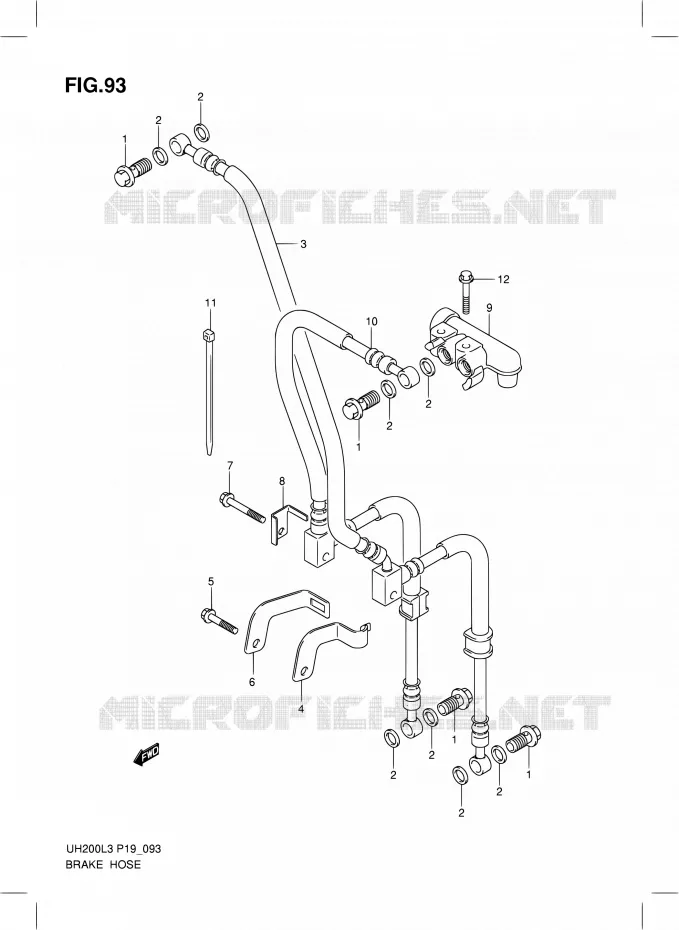 DURITE DE FREIN AVANT Suzuki SCOOTER 200 BURGMAN 2013  UH200G L3 (P19)
