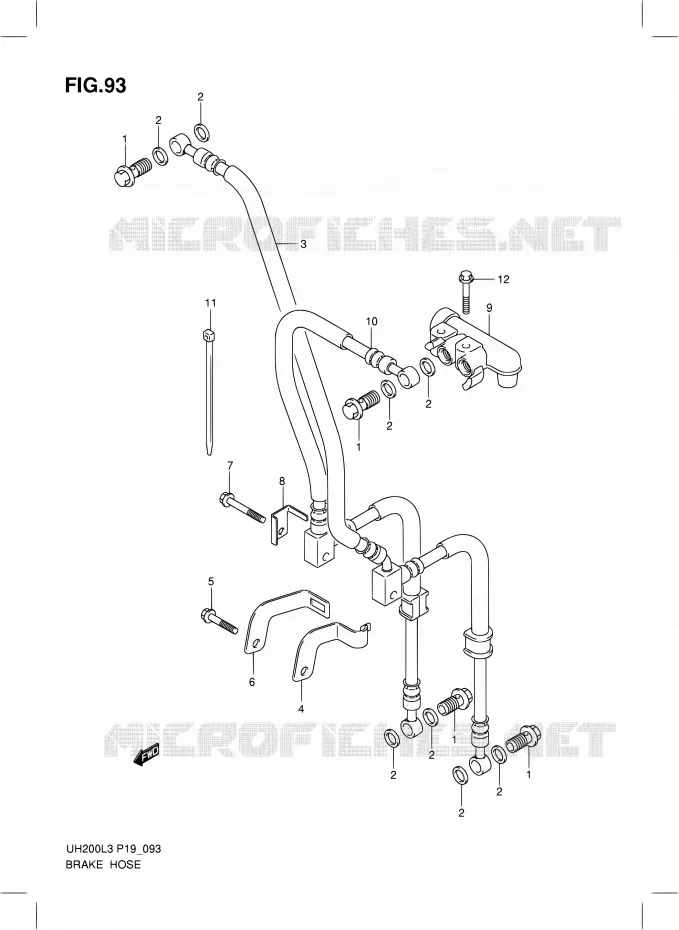 DURITE DE FREIN AVANT Suzuki SCOOTER 200 BURGMAN 2013  UH200 L3/UH200Z L3 (P19)
