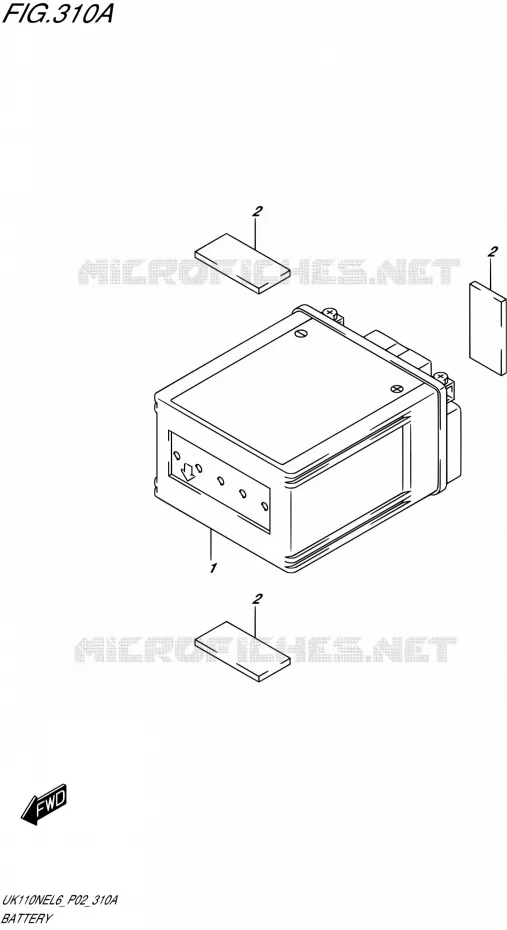 BATTERIE Suzuki SCOOTER 110 ADDRESS 2016  UK110NE L6 (P02)