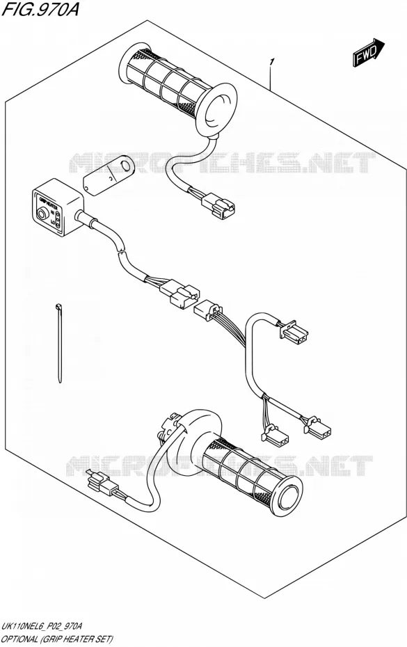 OPTIONS (GRIP HEATER SET) Suzuki SCOOTER 110 ADDRESS 2016  UK110NE L6 (P02)