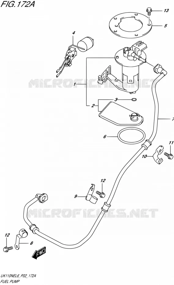POMPE A ESSENCE Suzuki SCOOTER 110 ADDRESS 2016  UK110NE L6 (P19)