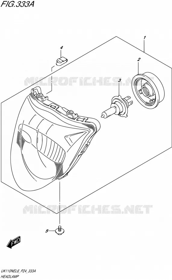 PHARE Suzuki SCOOTER 110 ADDRESS 2016  UK110NE L6 (P24)