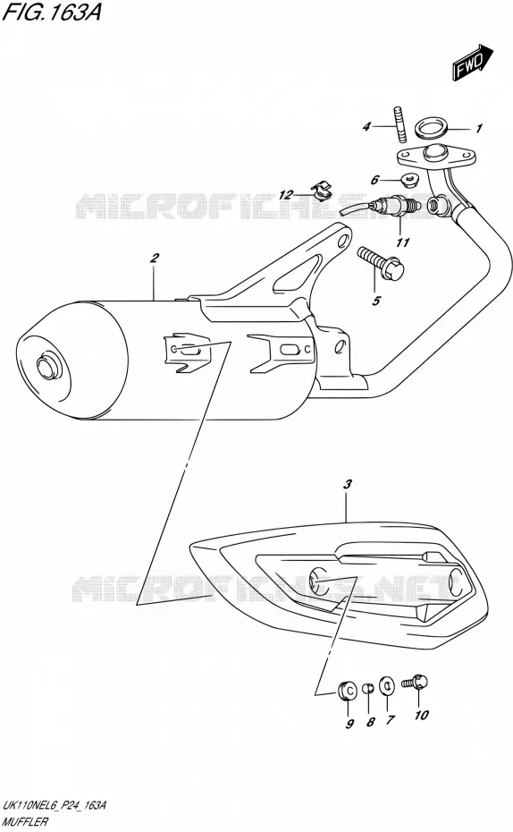 SILENCIEUX Suzuki SCOOTER 110 ADDRESS 2016  UK110NE L6 (P24)