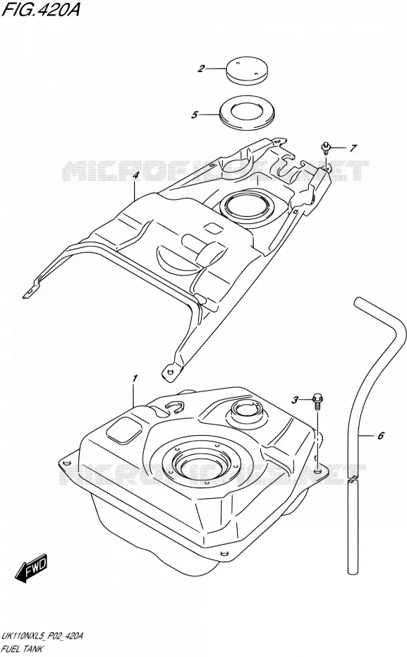 RESERVOIR D'ESSENCE Suzuki SCOOTER 110 ADDRESS 2015  UK110NX L5 (P02)