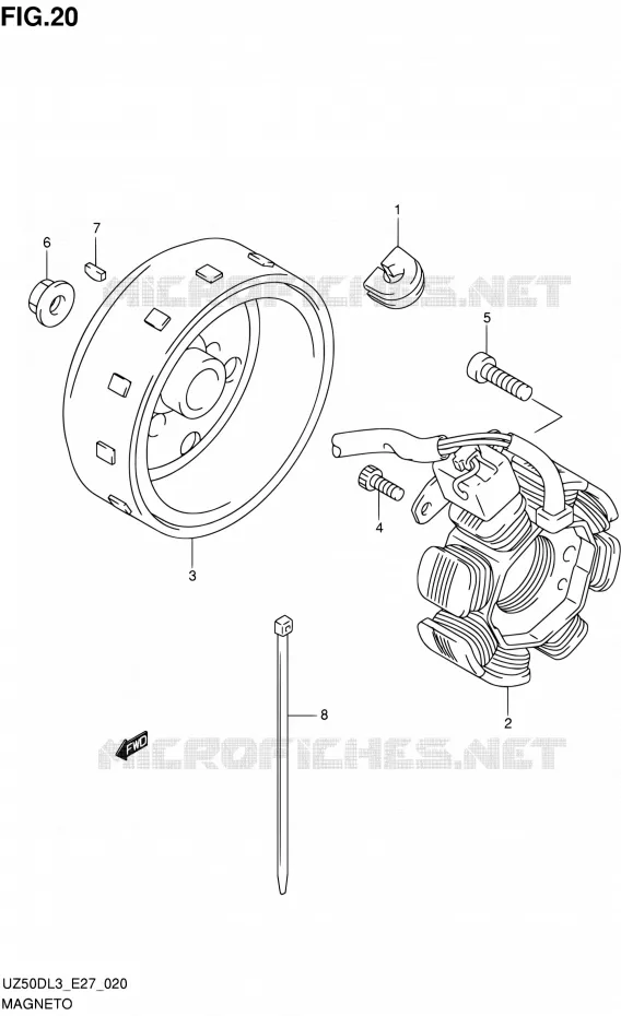 ALLUMAGE ROTOR - STATOR Suzuki SCOOTER 50 UZ 2013  UZ50D L3 (E27)